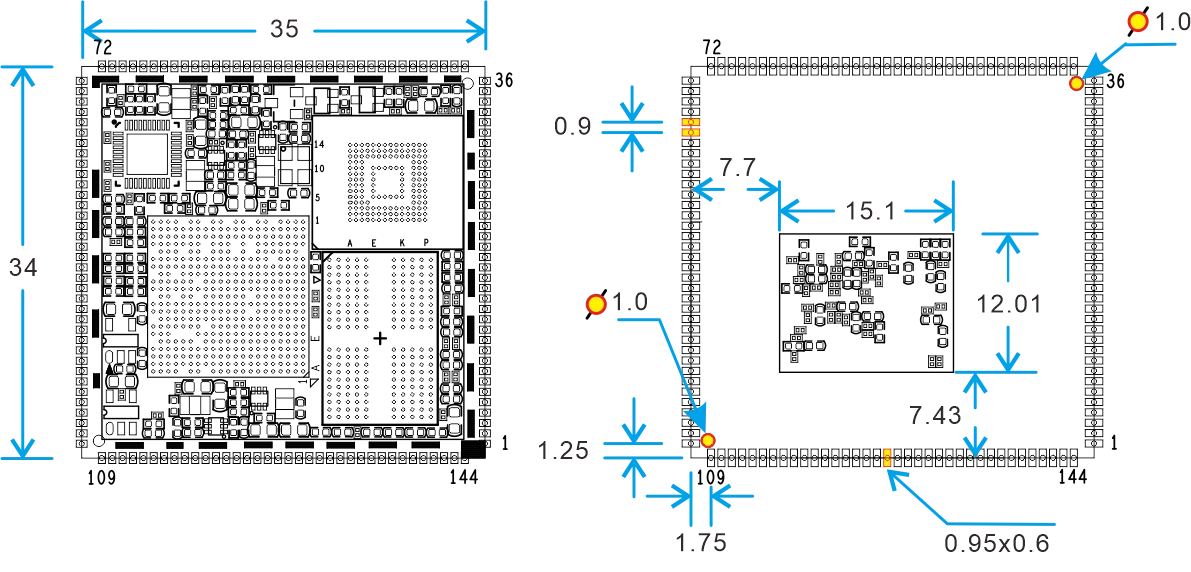 CM1126B-P-PCB-dimension