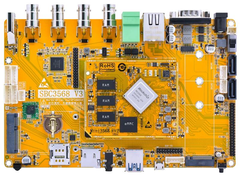 Rockchip RK3568 SBC front